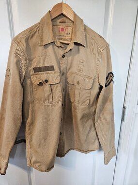 GAP (RED) Military Shirt Jacket – 2006 Vintage Desert Khaki, Medium